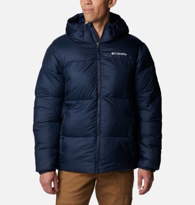 Giacca invernale imbottita pesante con cappuccio Blu navy - Acquista Online