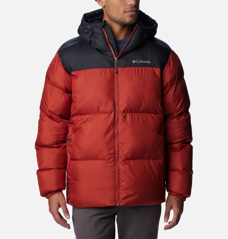 Thumbnail: Men's Puffect Hooded Puffer Jacket, Color: Warp Red, Shark, image 1