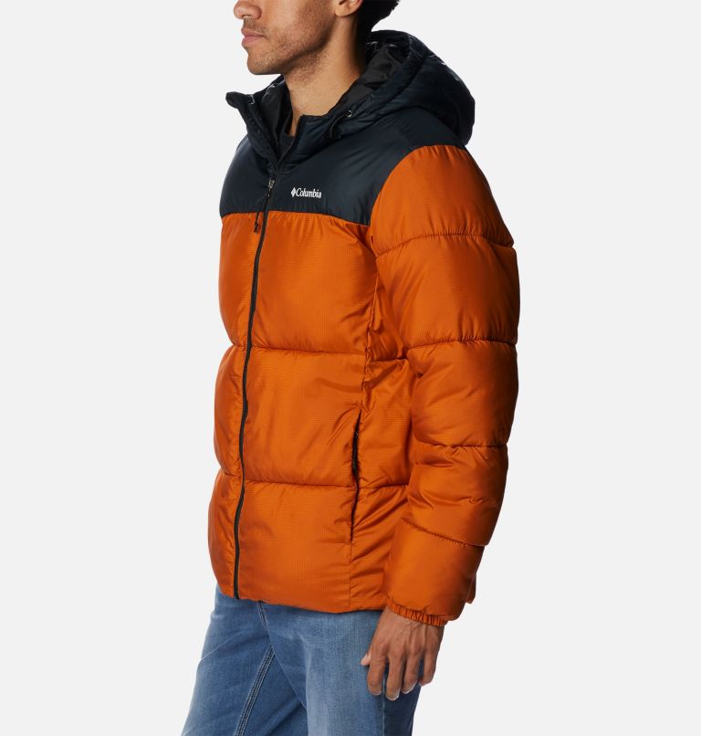 Thumbnail: Men's Puffect Hooded Puffer Jacket, Color: Warm Copper, Black, image 3