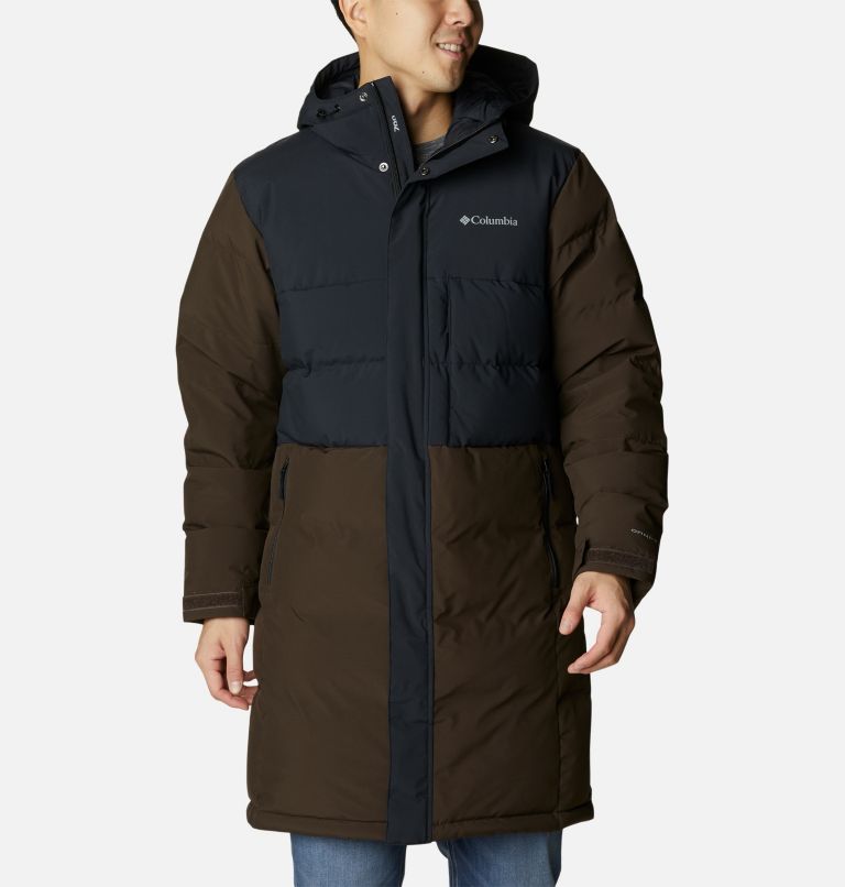 Men's Toyama Pass Down Parka, Color: Black, Cordovan, image 1