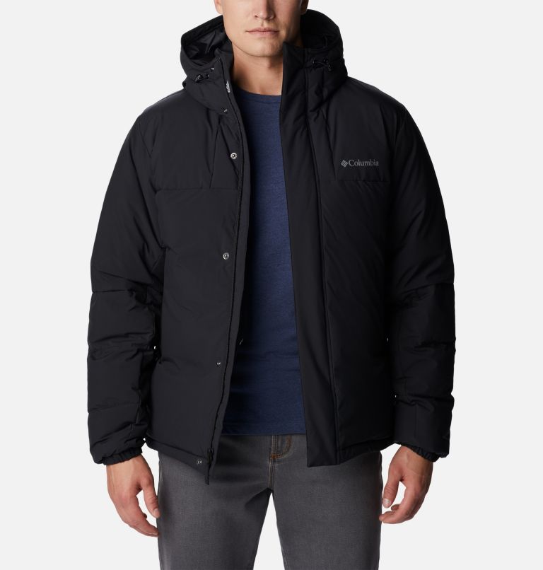 Men's Aldercrest Down Hooded Jacket, Color: Black, image 8