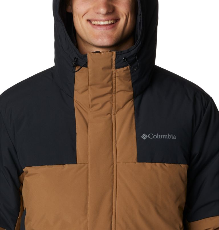 Men's Aldercrest Down Hooded Jacket, Color: Delta, Black, image 4