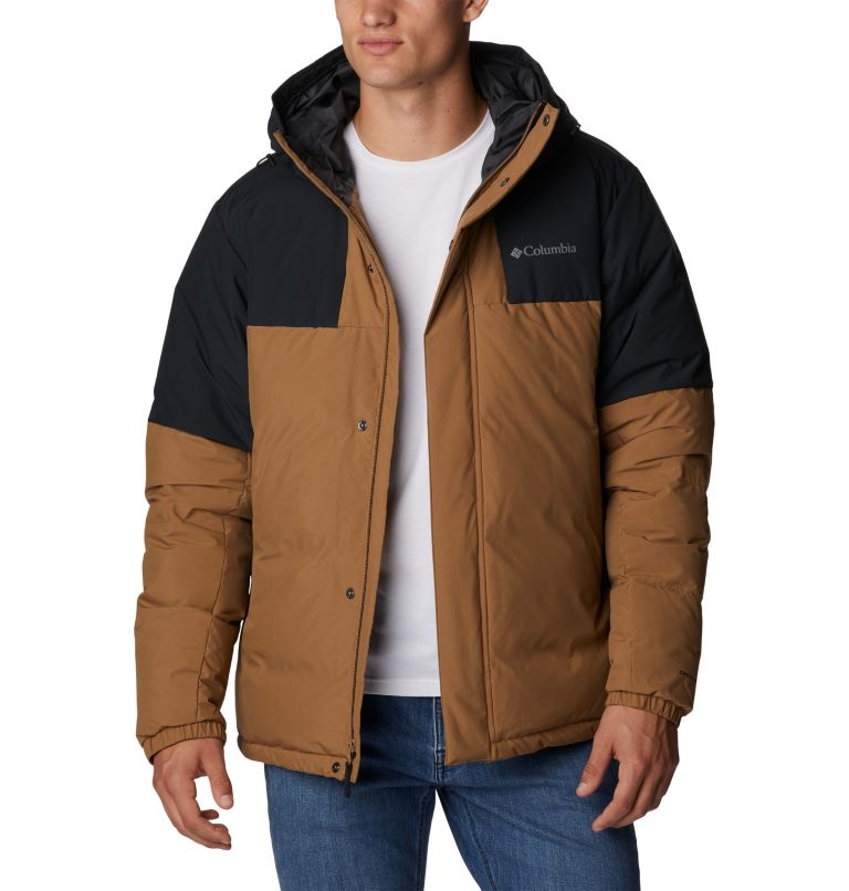 Men's Aldercrest Down Hooded Jacket, Color: Delta, Black, image 8