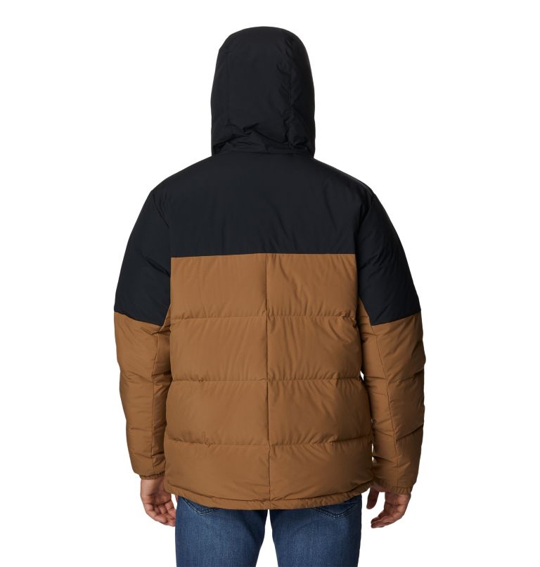 Men's Aldercrest Down Hooded Jacket, Color: Delta, Black, image 2