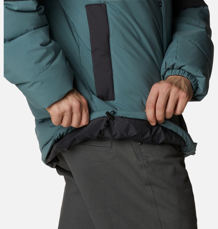 Men's Aldercrest Down Hooded Jacket, Color: Metal, Shark, image 7