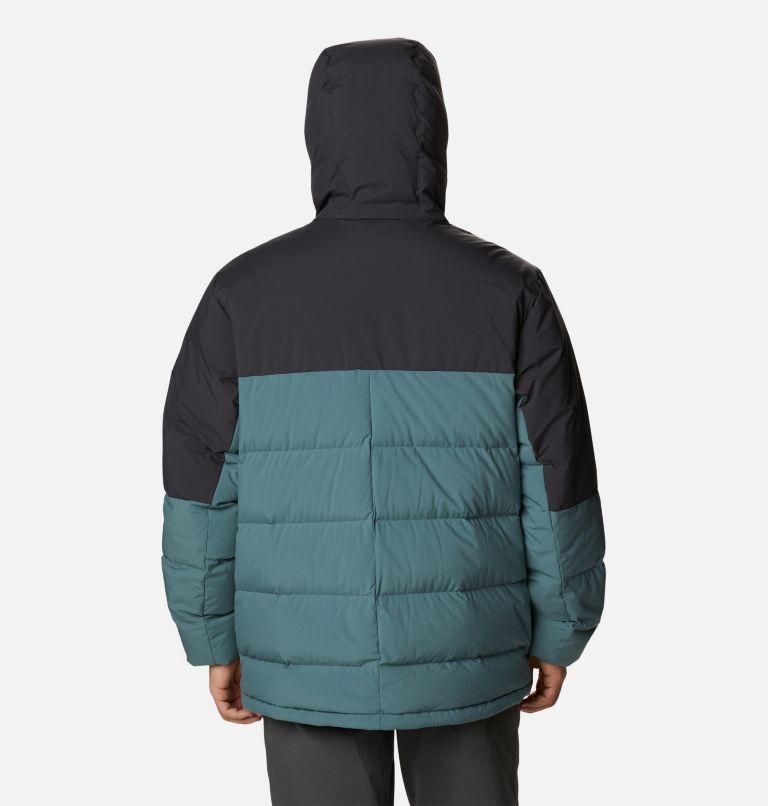 Men's Aldercrest Down Hooded Jacket, Color: Metal, Shark, image 2