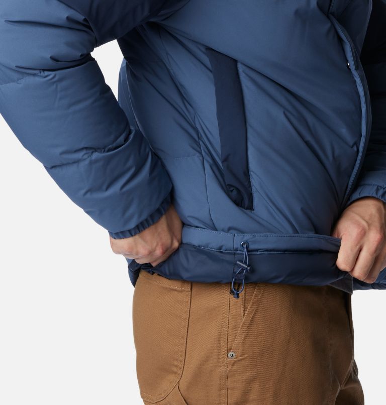 Thumbnail: Men's Aldercrest Down Hooded Jacket, Color: Dark Mountain, Collegiate Navy, image 7