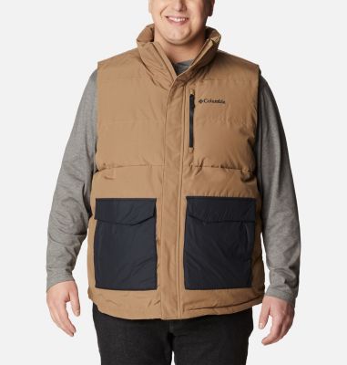 Men's Brown Puffer Vest - American Jacket Store