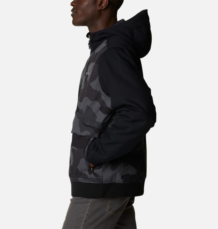 Men's Loma Vista II Hooded Jacket, Color: Black Mod Camo Print, Black, image 3