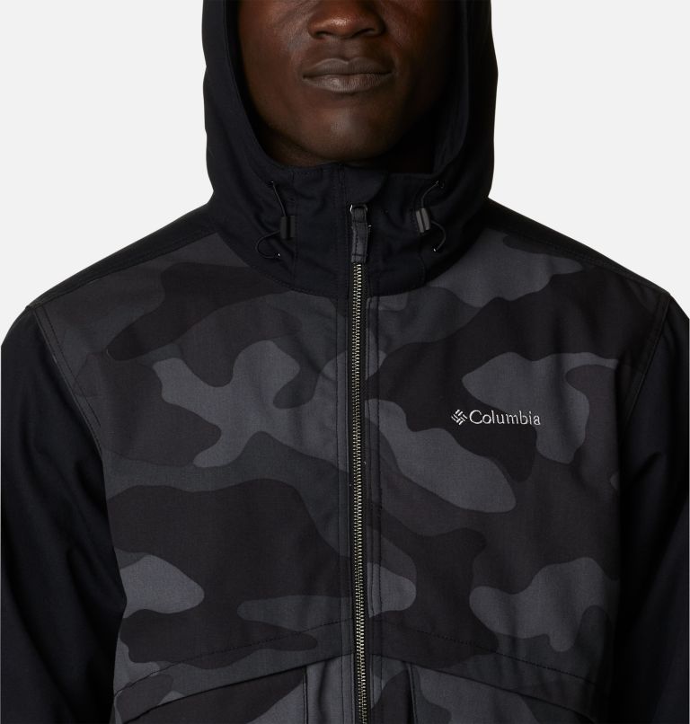 Men's Loma Vista II Hooded Jacket, Color: Black Mod Camo Print, Black, image 4