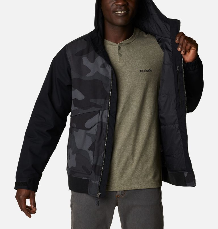 Men's Loma Vista II Hooded Jacket, Color: Black Mod Camo Print, Black, image 5