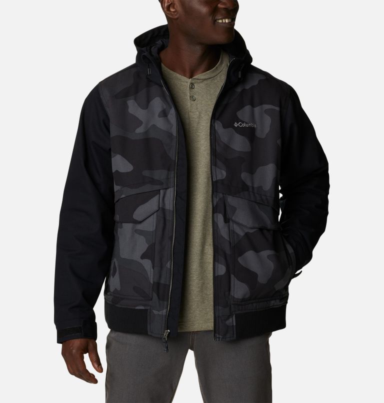 Men's Loma Vista II Hooded Jacket, Color: Black Mod Camo Print, Black, image 6
