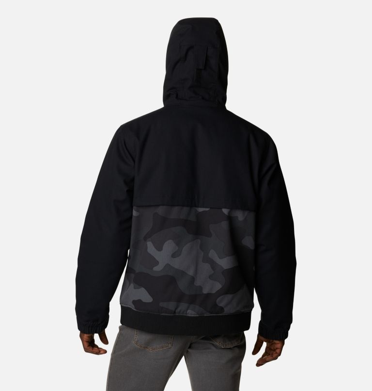 Men's Loma Vista II Hooded Jacket, Color: Black Mod Camo Print, Black, image 2