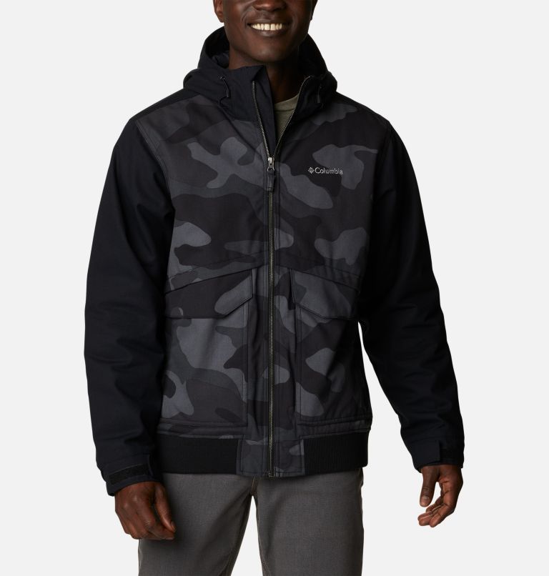 Men's Loma Vista II Hooded Jacket, Color: Black Mod Camo Print, Black, image 1