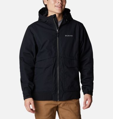 Columbia POWDER LITE HOODED JACKET Black - Fast delivery  Spartoo Europe !  - Clothing Duffel coats Men 123,20 €