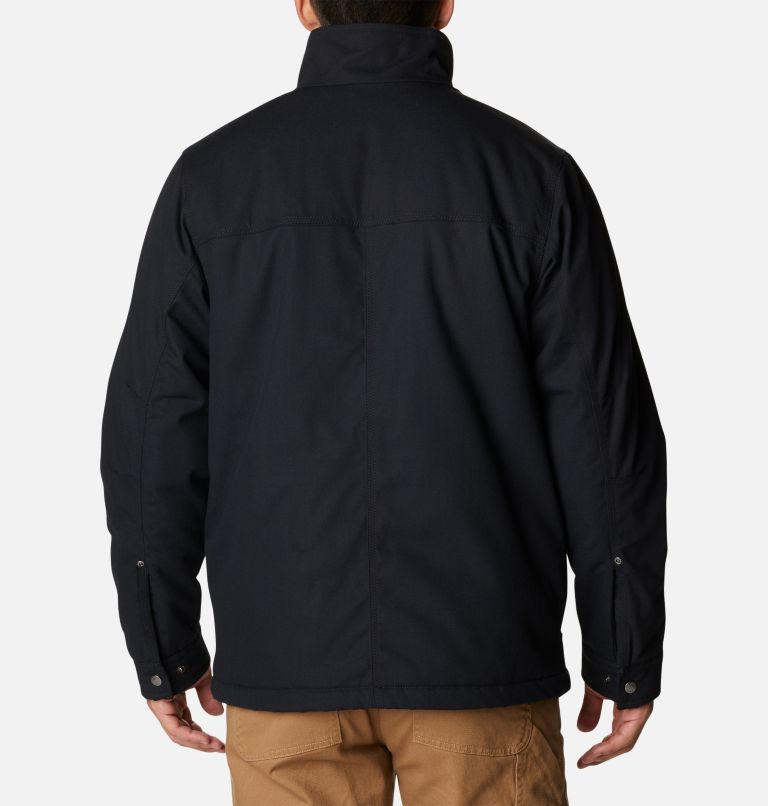 Thumbnail: Men's Loma Vista II Jacket - Tall, Color: Black, Mountain Red Check Print, image 2