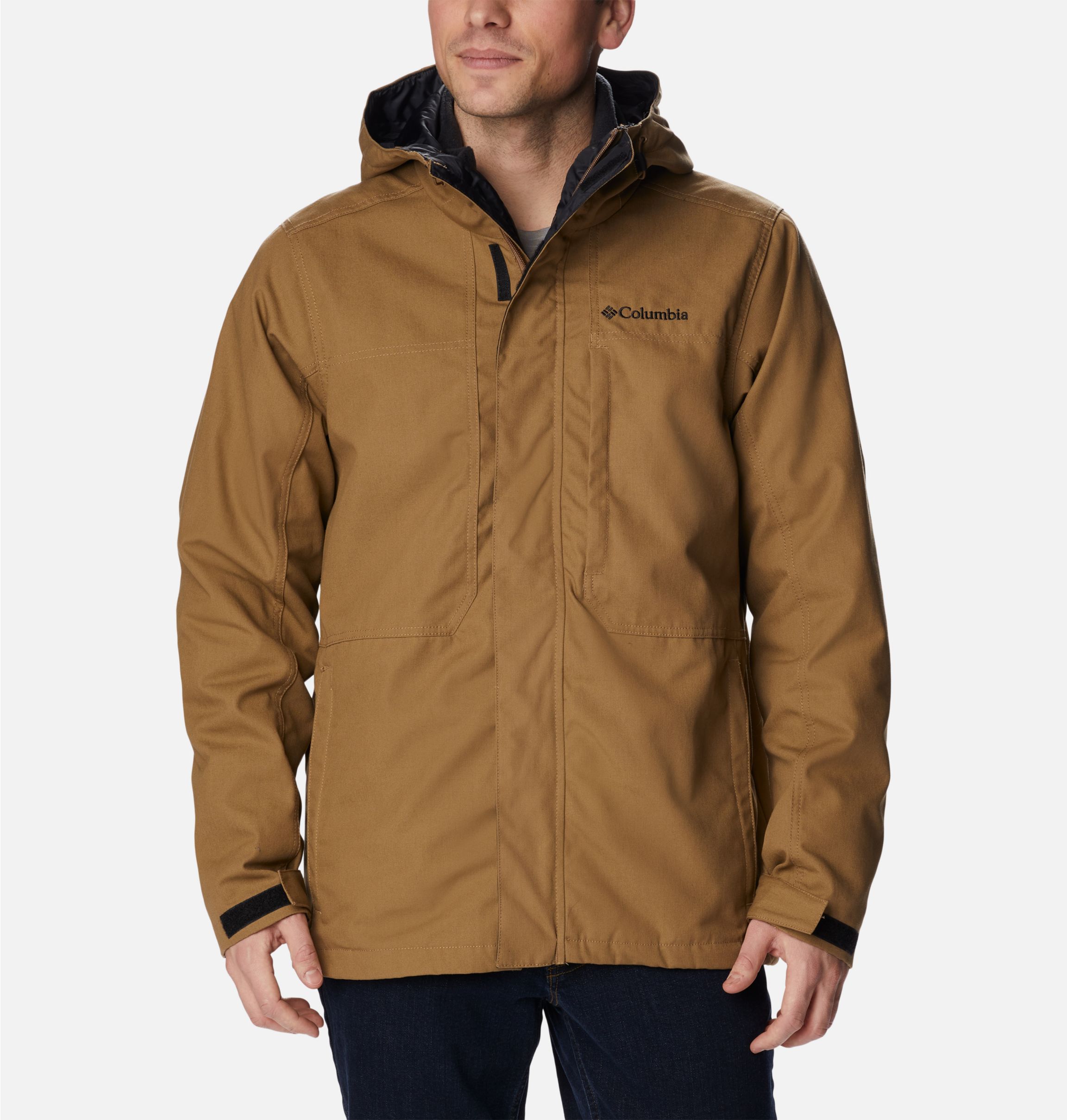 Columbia Men's L Hooded Fleece Lined Canvas Jacket Omni-Tech Insulated -  clothing & accessories - by owner - apparel