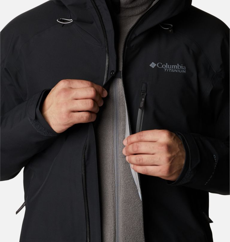 Men's Platinum Peak Shell Ski Jacket, Color: Black, image 9