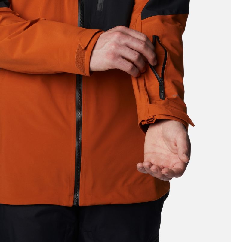 Men's Platinum Peak 3L Ski Jacket, Color: Warm Copper, Black, image 9