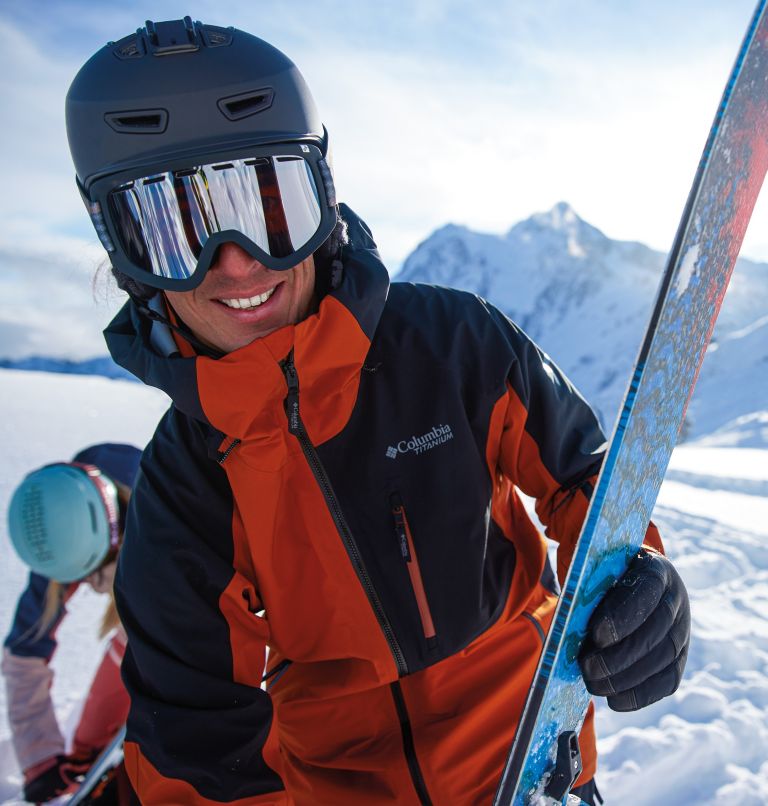 Men's Platinum Peak 3L Ski Jacket, Color: Warm Copper, Black, image 13