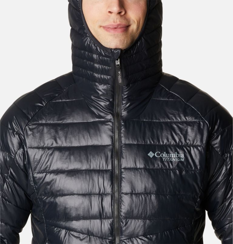 Men's Platinum Peak Hooded Insulated Jacket, Color: Black, image 4