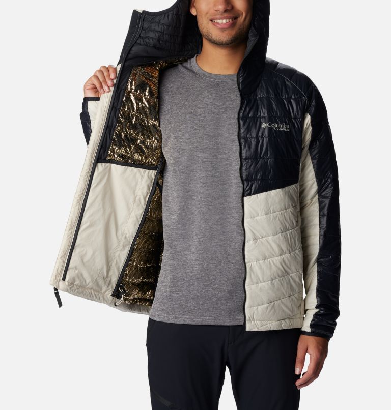 Thumbnail: Men's Platinum Peak Hooded Insulated Jacket, Color: Dark Stone, Black, image 5