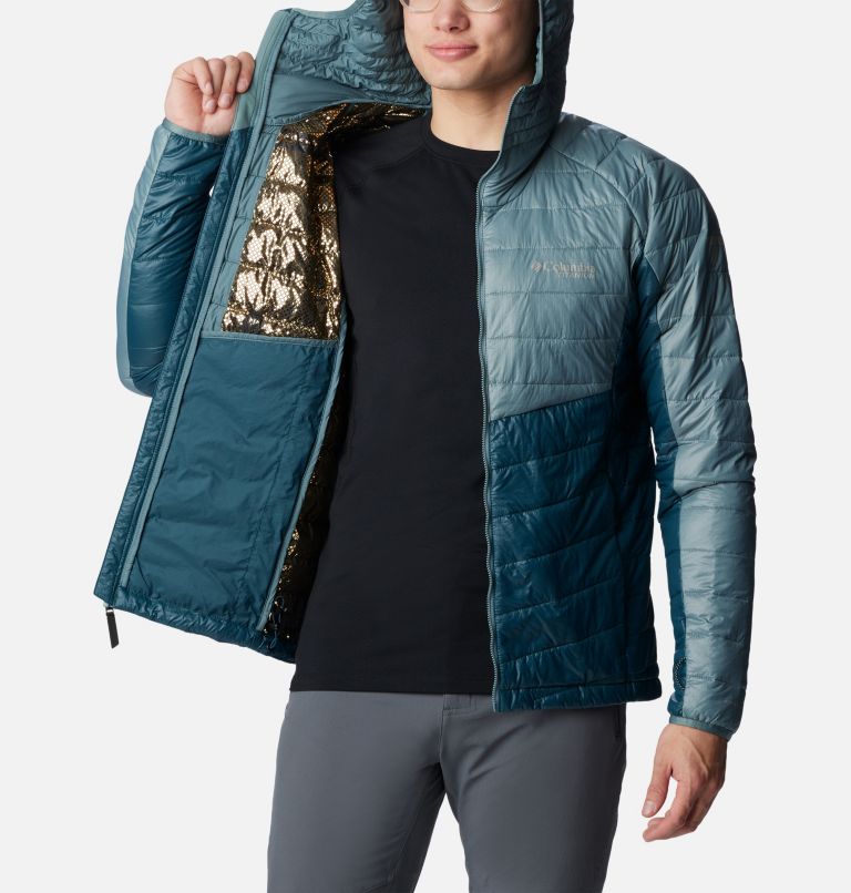 Men's Platinum Peak Hooded Jacket, Color: Night Wave, Metal, image 4