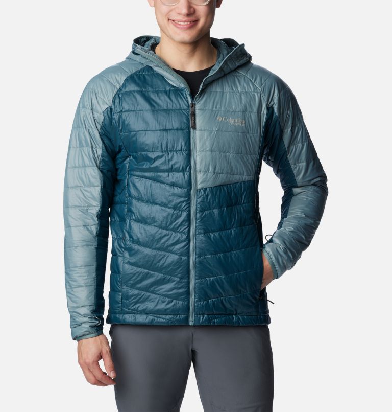 Columbia Men's Deep Waves Hybrid Hoodie Hooded Omni-Shield Jacket (Large,  Carbon) : : Fashion