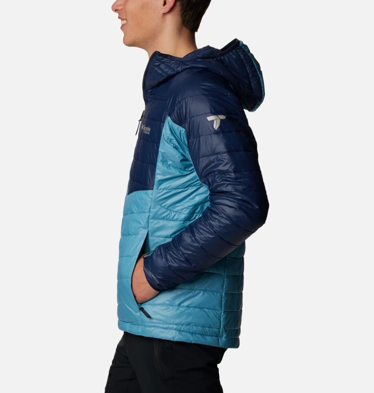 Platinum Peak Hooded Jacket | 424 | M, Color: Shasta, Collegiate Navy, image 3