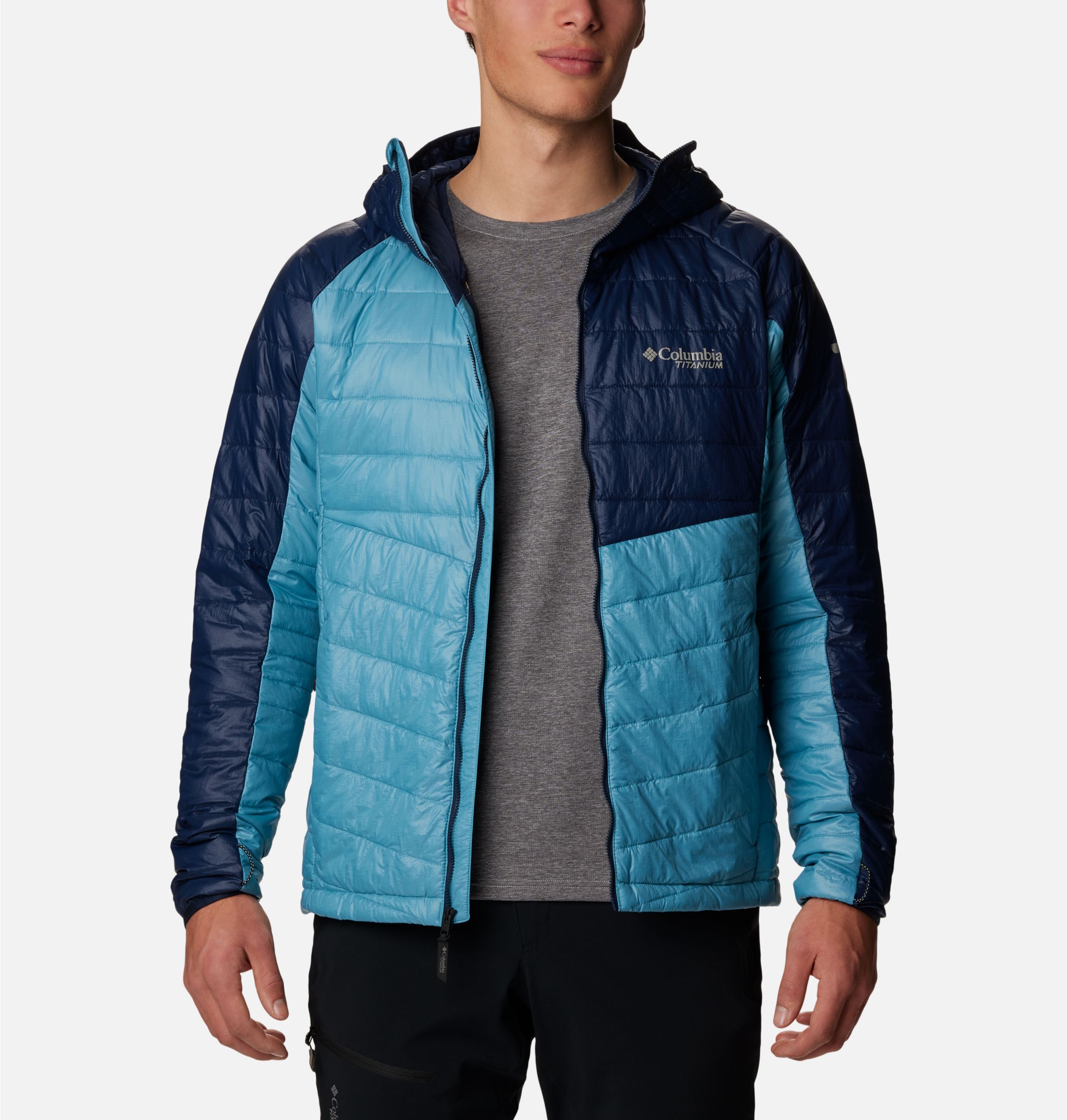 Buy Columbia Blue Platinum Peak Hooded Jacket For Men Online at Adventuras