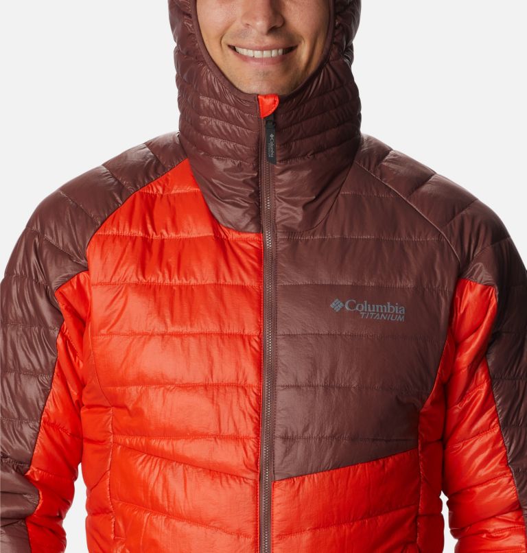 Thumbnail: Men's Platinum Peak Hooded Insulated Jacket, Color: Spicy, Light Raisin, image 4