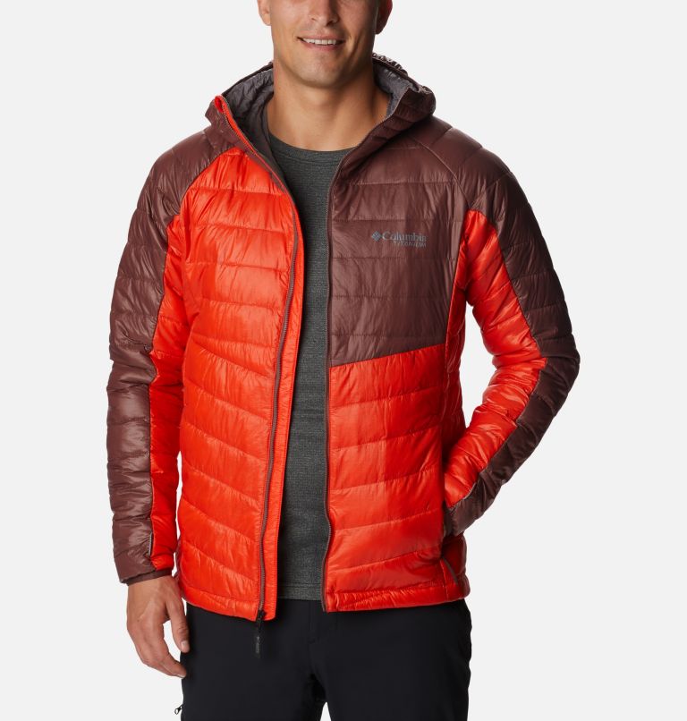 Thumbnail: Men's Platinum Peak Hooded Jacket, Color: Spicy, Light Raisin, image 6