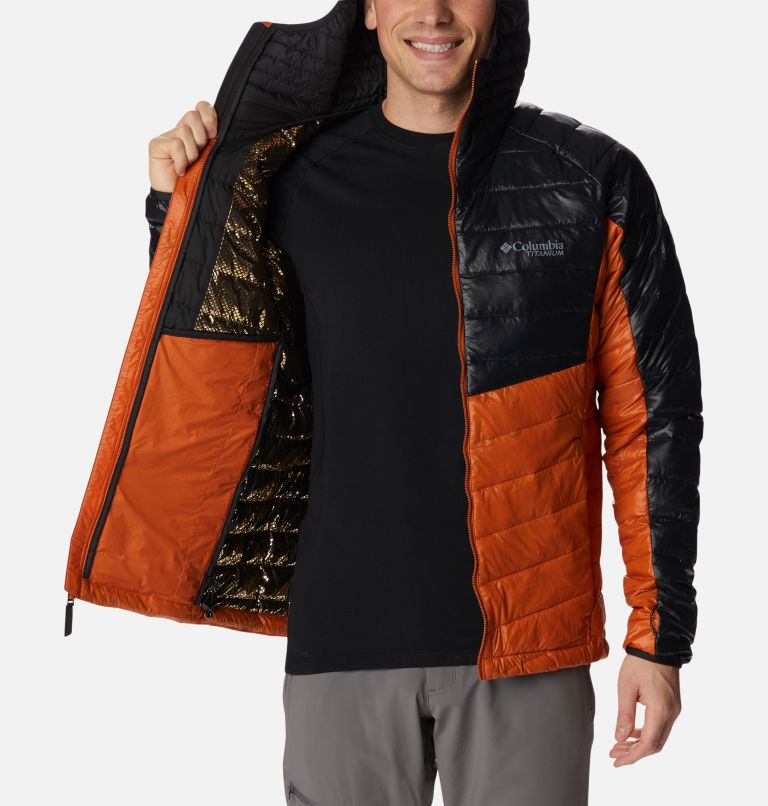 Thumbnail: Men's Platinum Peak Hooded Jacket, Color: Warm Copper, Black, image 5