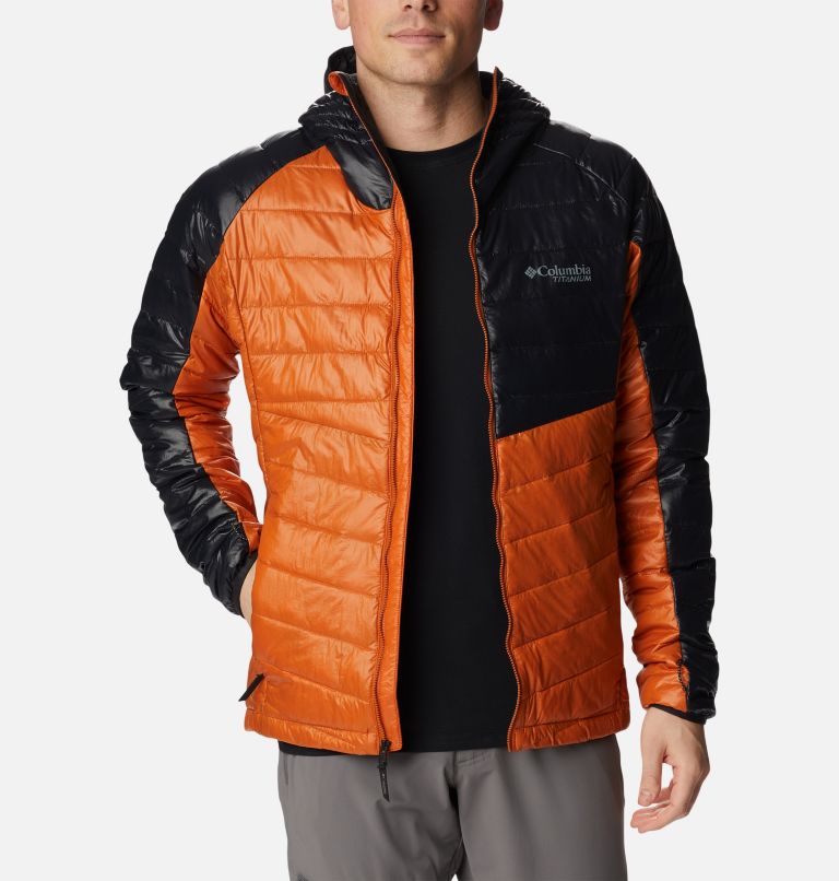 Men's Platinum Peak Hooded Jacket, Color: Warm Copper, Black, image 10