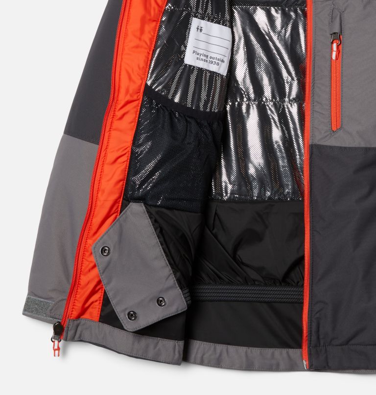 Youth Timberturner II Waterproof Ski Jacket, Color: Shark, City Grey, image 3