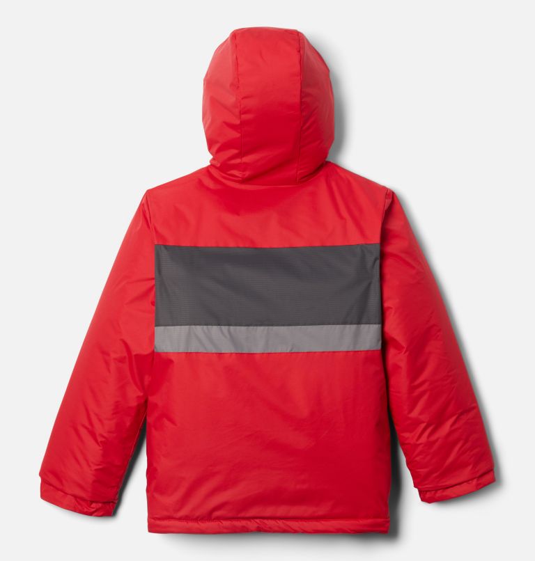 Thumbnail: Kids' Valley Runner Jacket, Color: Mountain Red, Shark, City Grey, image 2