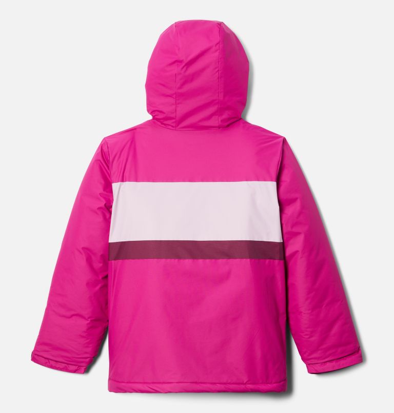 Kids' Valley Runner Jacket, Color: Wild Fuchsia, Aura, Marionberry, image 2