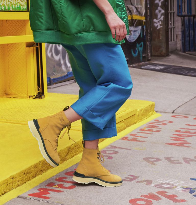 Thumbnail: Women's Hi-Line Lace Boot, Color: Geo Yellow, Jet, image 10
