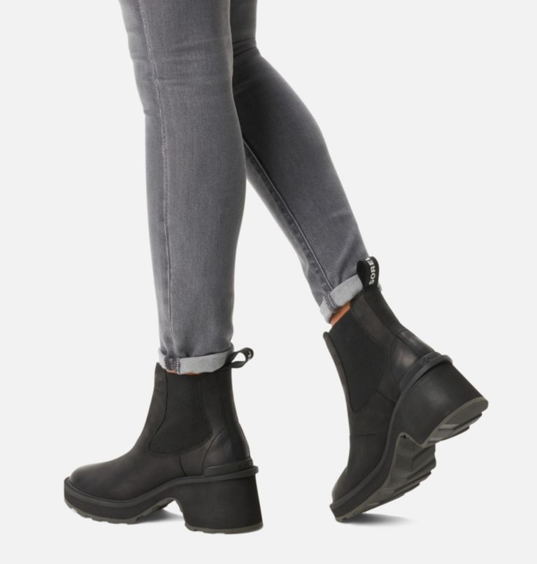 Women's Hi-Line Heel Chelsea Boot, Color: Black, Sea Salt, image 8