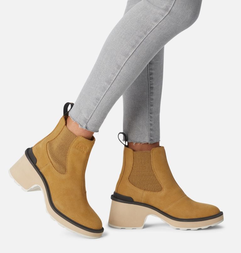 Women's Hi-Line Heel Chelsea Boot, Color: Geo Yellow, Jet, image 7