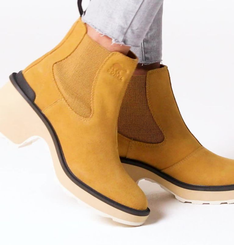 Women's Hi-Line Heel Chelsea Boot, Color: Geo Yellow, Jet