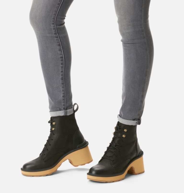Women's Hi-Line Heel Lace Boot, Color: Black, Tawny Buff, image 8