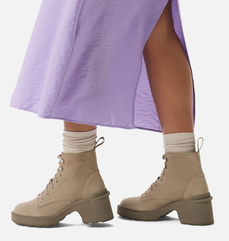 Women's Hi-Line Heel Lace Boot, Color: Omega Taupe, Wet Sand, image 7