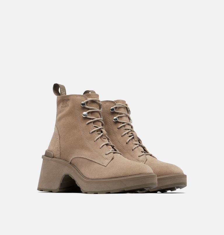 Thumbnail: Women's Hi-Line Heel Lace Boot, Color: Omega Taupe, Wet Sand, image 2