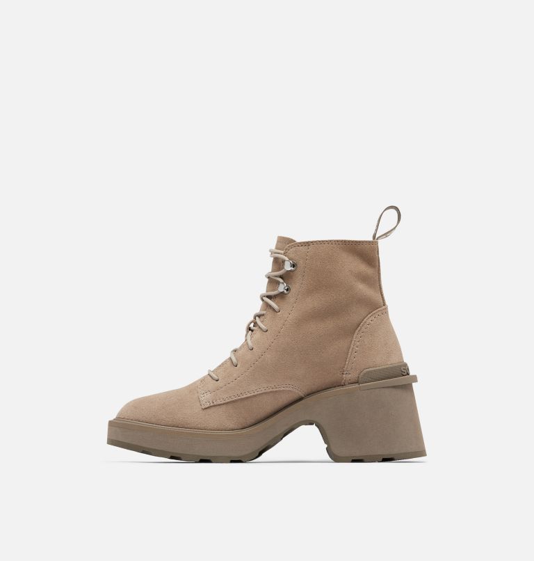 Taupe lace up outlet booties