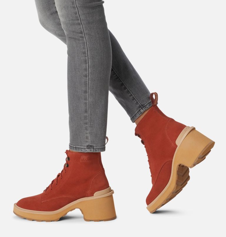 Thumbnail: Women's Hi-Line Heel Lace Boot, Color: Warp Red, Tawny Buff, image 8
