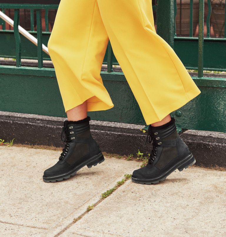 Women's Lennox Lace Cozy STKD Boot, Color: Jet, Black, image 10