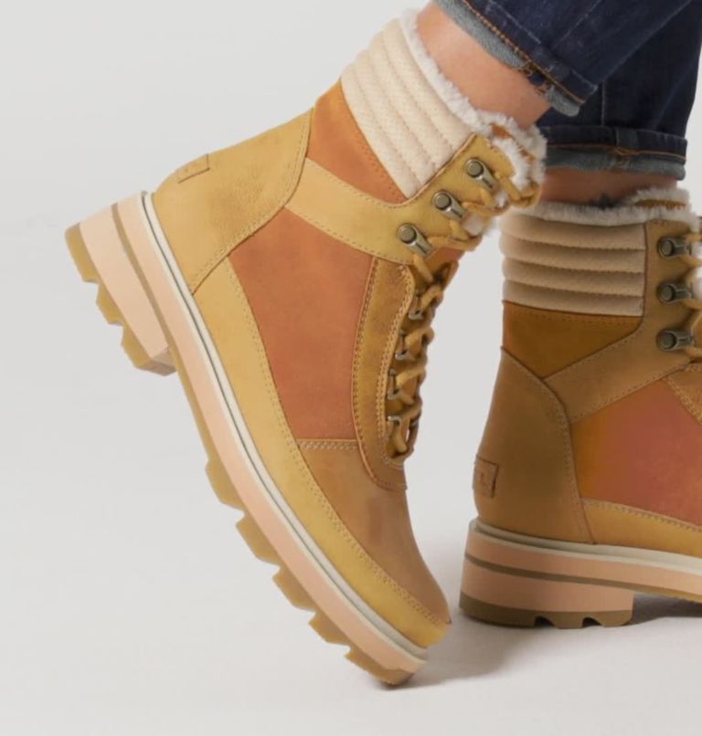 LENNOX� LACE COZY STKD WP | 712 | 7.5, Color: Geo Yellow, Curry