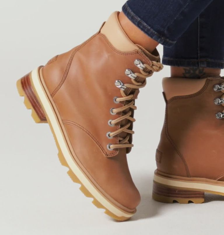 Women's Lennox Lace STKD Waterproof Leather Boot, Color: Ceramic, Canoe
