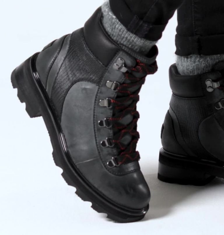 Thumbnail: Women's Lennox Hiker STKD Boot, Color: Black, Warp Red, image 2